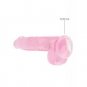 Shots RealRock Realistic Crystal Clear 6" Dildo w/Balls - Pink