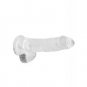 Shots RealRock Realistic Crystal Clear 6-Inch Dildo w/ Balls Transparent Clear