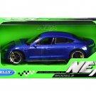 Porsche Taycan Turbo S Blue Metallic "NEX Models" 1/24 Diecast Model Car by Welly