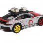 Porsche 911 Dakar #19 Uncle Rally Gray Roof Rack Limited Edition 1/64 Diecast Mini GT
