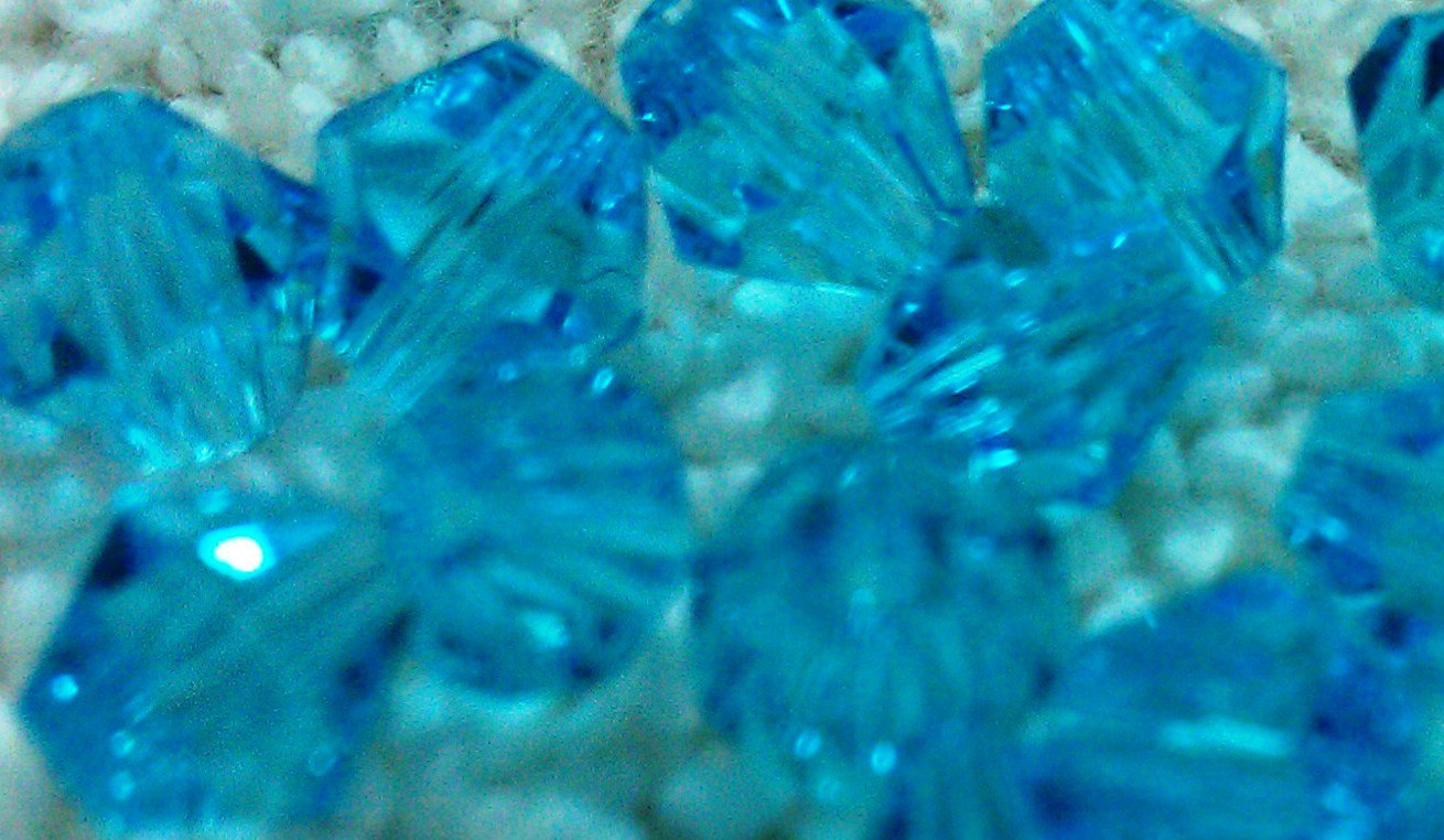 50 bicone beads 5 mm Aqua