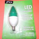 TCP GREEN LED Torpedo DECO Chandalier 5w = 40w Light Bulb RLDCT5WWGR Candelabra