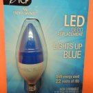 TCP BLUE LED Torpedo Deco Chandalier 5w = 40w Light Bulb RLDCT5WWBL Candelabra