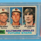 1982 TOPPS BONNER/RIPKEN/SCHNEIDER #21 ORIOLES FUTURE STARS ROOKIE RC PSA 8