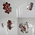 Red Garnet Earring Natural Gems 925 Sterling Silver