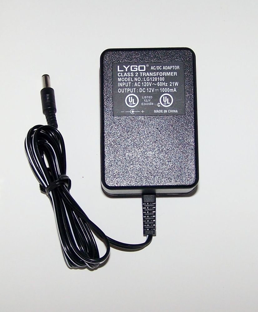 LYGO AC/DC Adapter Model LG120100 Output 12VDC 1000mA