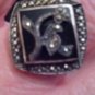 RING/MARCASITE/UNUSUAL/PRE-OWNED/NOT WORN/ESTATE/SZ.8/VINTAGE/RING//MARCASITE