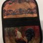 KITCHEN BAR TOWEL SET (2) WITH ROOSTER POTHOLDER. 2 BONUS PLACE MATS
