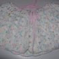 SHRUG CAPE HAND CROCHETED PASTEL'S PINK RIBBON TRIM TODDLER 18 MOS TO 3 YRS.