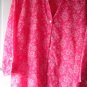 Blouse Floral Watermelon Rose Salmon & White Pre-Owned Sag Harbor Mint 2 XL