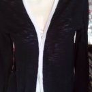 EVAN PICCONE SWEATER BLACK WITH WHITE Trim Medium New Lt.Weight Attractive