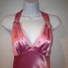 ABS Women's Pink Satin Evening Dress Formal Gown Size 2