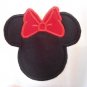 MINNIE MOUSE Red Bow Embroidered Iron On Cloth Patch Badge APPLIQUE