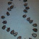 Leapardskin Jasper Faceted Teardrop Beads - 16" Strand - Free Shipping - 8400228