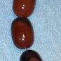Red/Black Agate Barrel Beads  - 15" Strand - Free FAST Shipping - 8400224