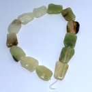 Yellow/Gold Wavy Italian Onyx Beads - 15" Strand  - Free FAST Shipping - 8400208