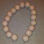 Beige/White Ceramic Round Beads - 11-12mm - 8" Strand - Free Shipping - 8400205
