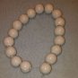 Beige/White Ceramic Round Beads - 11-12mm - 8" Strand - Free Shipping - 8400205