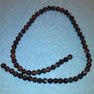 Black/Red Agate Round 6mm Beads - 16" Strand  - Free FAST Shipping - 8400202