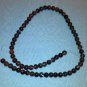 Black/Red Agate Round 6mm Beads - 16" Strand - Free FAST Shipping - 8400202