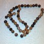 Black Agate Round Beads - 15" Strand - Blk/Brn - Free FAST Shipping - 8400195