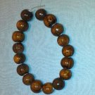 Brown Ceramic Round beads - Brown 13-14mm - 8" Strand - Free Shipping - 8400191
