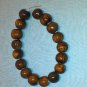 Brown Ceramic Round beads - Brown 13-14mm - 8" Strand - Free Shipping - 8400191