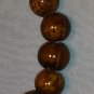 Brown Ceramic Round beads - Brown 13-14mm - 8" Strand - Free Shipping - 8400191