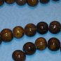 Brown Ceramic Round beads - Brown 13-14mm - 8" Strand - Free Shipping - 8400191