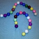 Multi Color Ceramic Beads - 14mm - 8" Strand  - 8400189