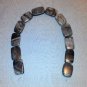 Grey Picasso Marble Flat Rectangle Beads - 12" Strand - Free Shipping - 8400184