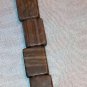 Wood Marble Flat Rectangle Beads - 15" Strand - Free Shipping - 8400183
