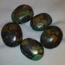 Green/Brown Large Turquoise Beads, (5) 17x15mm-37x29mm - Free Shipping - 8400159