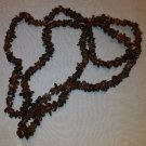 Brown Glass Large Chips - 34" Strand - Free Shipping - 8400218
