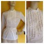 NWT Alfani Tuxedo Ruffled Front Band Collar Crisp White Blouse Button Shirt 4