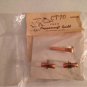 Vtg Coppercraft Solid Copper Oval Cufflinks Tie Tack Clasp Set NOS Bar Clip