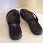 BOC Laurina Black Toe Wrap Flip Flop Sandals 7/38 w/Box Born Concepts EC