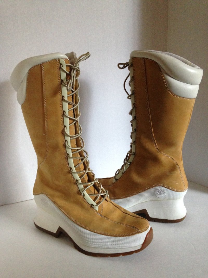 timberland long lace up boots