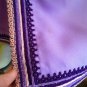 vtg 70s Lavender Maxi Hostess Dress Ethnic Tribal S/M Party Evening Hippie Boho