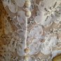 Vtg 70s Illusion Lace Maxi Hostess Dress Wedding Gown Beads/Sequins S/M Couture