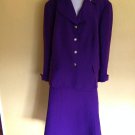 John Meyer of Norwich Purple Plum A-line Skirt Suit Womans Plus 22W