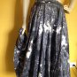 vtg 50s Circle Skirt Dramatic Dark Spooky Mansion Tree Novelty Print Halloween S