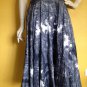 vtg 50s Circle Skirt Dramatic Dark Spooky Mansion Tree Novelty Print Halloween S