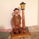 50s Italy Carved Wood Bar Set Smoking Drunk Dog Peeing Lampost Bottle Opener