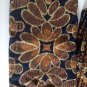vtg Retro TasteMaker 9pc Bath & Hand Towel Set Brown Black Tribal Batik Floral
