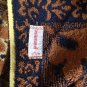 vtg Retro TasteMaker 9pc Bath & Hand Towel Set Brown Black Tribal Batik Floral