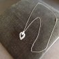 Beautiful Jacmel JCM Solid White 10k Gold Diamond Heart Pendant Delicate Chain