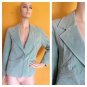 Wilsons Leather Maxima Mint Green Suede Jacket Gathered Pleats EC Blazer