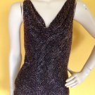 NWT Cache Heavy Beaded Brown Cami Camisole Top Blouse Evening Cocktail S