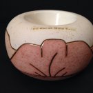 Mesa Studio Of Canada Handcrafted Clay Candle Holder 22k Gold Trim Southwestern
